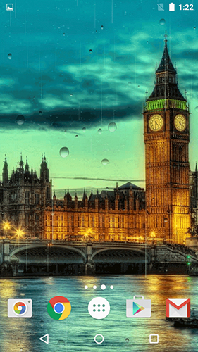 Capturas de pantalla de Rainy London by Phoenix Live Wallpapers para tabletas y teléfonos Android.