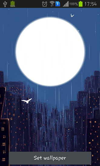 Papeis de parede animados Noite chuvosa para Android. Papeis de parede animados Rainy night para download gratuito.