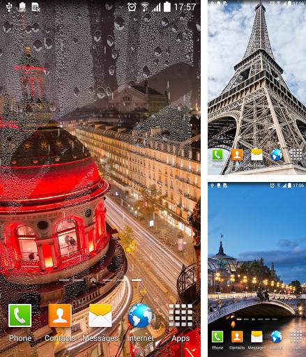 Kostenloses Android-Live Wallpaper Paris bei Regen. Vollversion der Android-apk-App Rainy Paris für Tablets und Telefone.