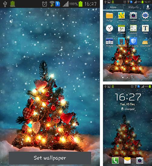 Kostenloses Android-Live Wallpaper Echter Schnee. Vollversion der Android-apk-App Real snow für Tablets und Telefone.
