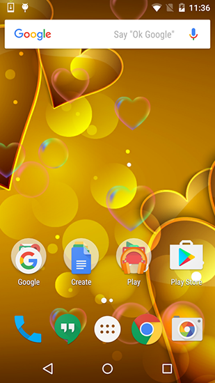 Red and gold love für Android spielen. Live Wallpaper Rote und goldene Liebe kostenloser Download.
