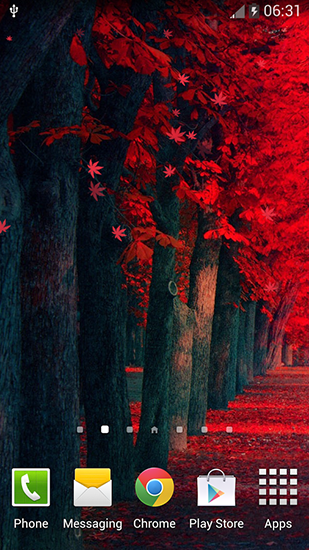 Red leaves für Android spielen. Live Wallpaper Rote Blätter kostenloser Download.