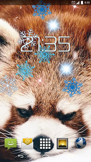 Screenshots do Panda vermelho para tablet e celular Android.