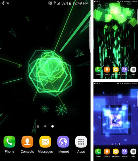 Додатково до живої шпалери Герб гонитва для Android телефонів та планшетів, Ви можете також безкоштовно скачати Retro abstract 3D.