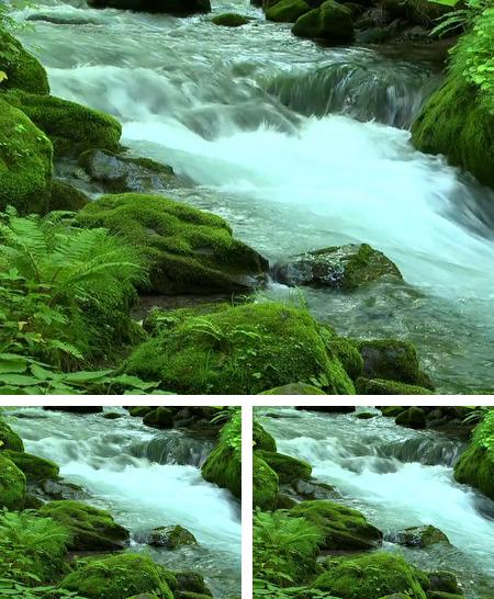 Kostenloses Android-Live Wallpaper Fließender Fluss. Vollversion der Android-apk-App River flow für Tablets und Telefone.