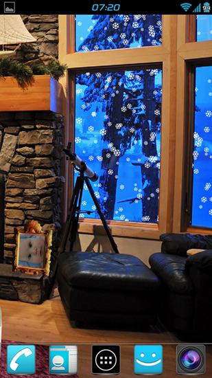 Romantic fireplace - скачати безкоштовно живі шпалери для Андроїд на робочий стіл.