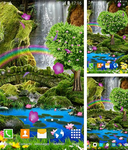 Descarga gratuita fondos de pantalla animados Cascada romántica 3D para Android. Consigue la versión completa de la aplicación apk de Romantic waterfall 3D para tabletas y teléfonos Android.