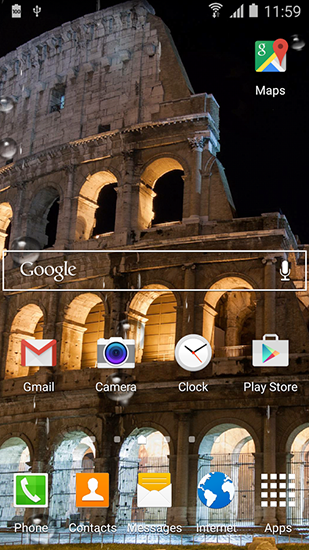 Écrans de Rome pour tablette et téléphone Android.
