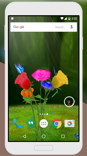 Téléchargement gratuit de Rose 3D by Live Wallpaper pour Android.