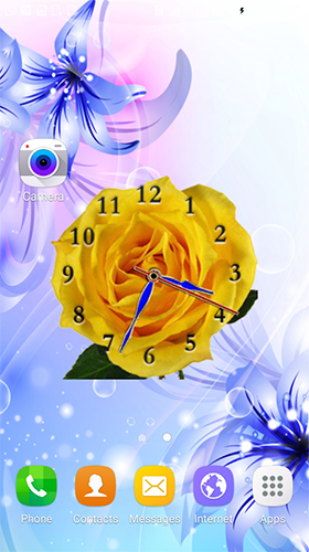 Скріншот Rose clock by Mobile Masti Zone. Скачати живі шпалери на Андроїд планшети і телефони.