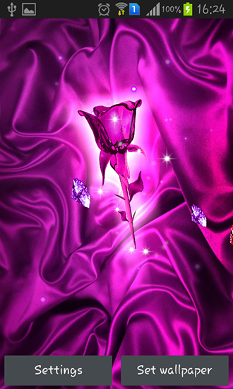 Rose crystal - безкоштовно скачати живі шпалери на Андроїд телефон або планшет.