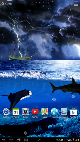 Screenshots do Tempestade para tablet e celular Android.