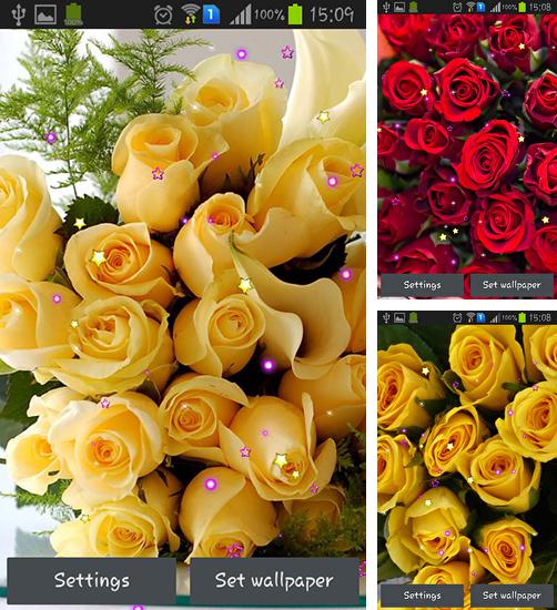 Додатково до живої шпалери Вогонь для Android телефонів та планшетів, Ви можете також безкоштовно скачати Roses and love.