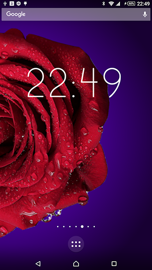 Écrans de Rotating flower pour tablette et téléphone Android.