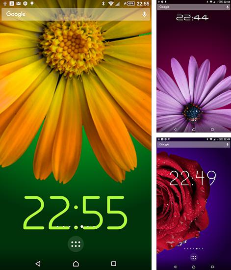 Kostenloses Android-Live Wallpaper Rotierende Blume. Vollversion der Android-apk-App Rotating flower für Tablets und Telefone.