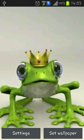 Royal frog - бесплатно скачать живые обои на Андроид телефон или планшет.