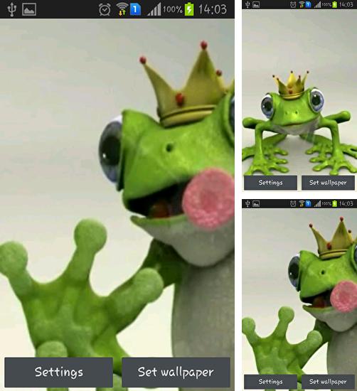 Zusätzlich zum Live Wallpaper Neujahrsnacht für Android Mobiltelefone und Tablets, können Sie auch Royal frog, Königlicher Frosch kostenlos herunterladen.