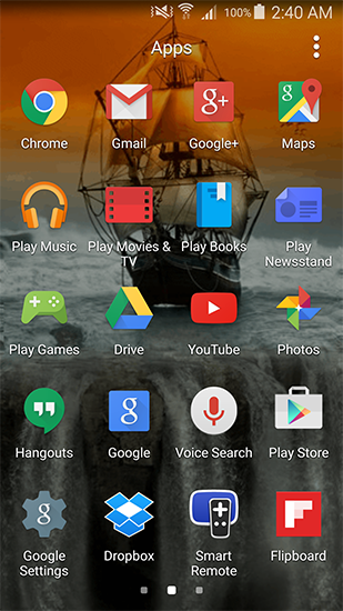 Android タブレット、携帯電話用セイルボートのスクリーンショット。