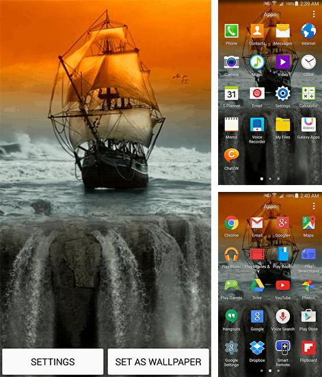 Kostenloses Android-Live Wallpaper Segelboot. Vollversion der Android-apk-App Sailboat für Tablets und Telefone.