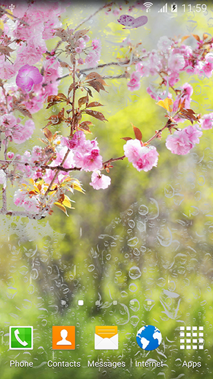 Скріншот Sakura gardens. Скачати живі шпалери на Андроїд планшети і телефони.