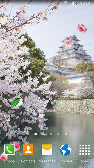 Як виглядають живі шпалери Sakura gardens.