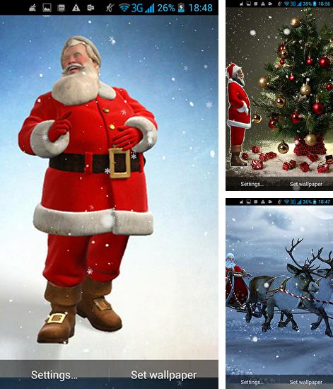 Santa 3D - бесплатно скачать живые обои на Андроид телефон или планшет.