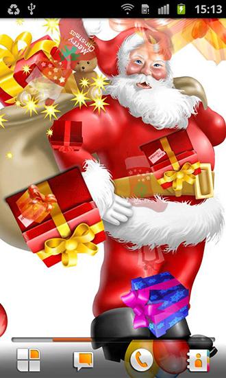 Papeis de parede animados Papai Noel para Android. Papeis de parede animados Santa Claus para download gratuito.