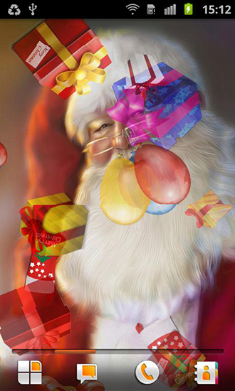Screenshots do Papai Noel para tablet e celular Android.