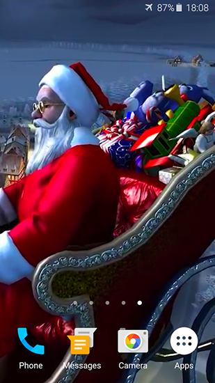 Screenshots of the Santa Claus 3D for Android tablet, phone.