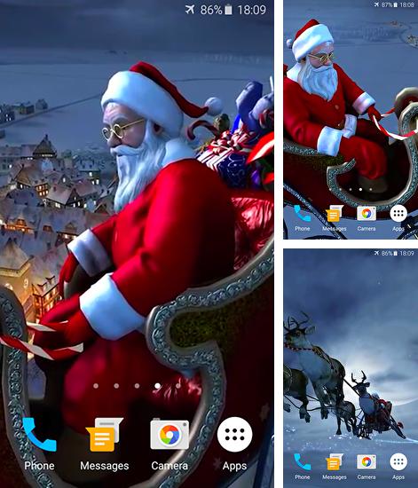 Додатково до живої шпалери Космічні бульбашки для Android телефонів та планшетів, Ви можете також безкоштовно скачати Santa Claus 3D.