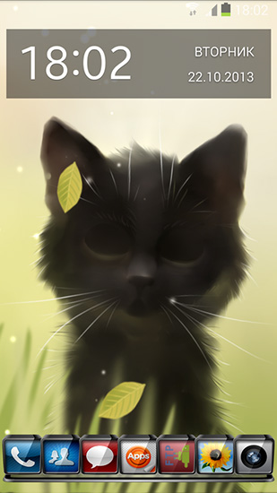 Fondos de pantalla animados a Savage kitten para Android. Descarga gratuita fondos de pantalla animados Gatito salvaje.