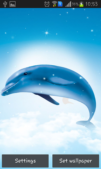Скриншот Sea dolphin. Скачать живые обои на Андроид планшеты и телефоны.