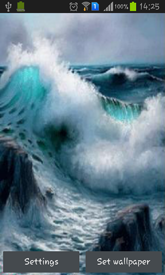Sea waves - бесплатно скачать живые обои на Андроид телефон или планшет.