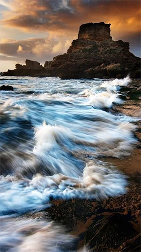 Seascape für Android spielen. Live Wallpaper Meereslandschaft kostenloser Download.