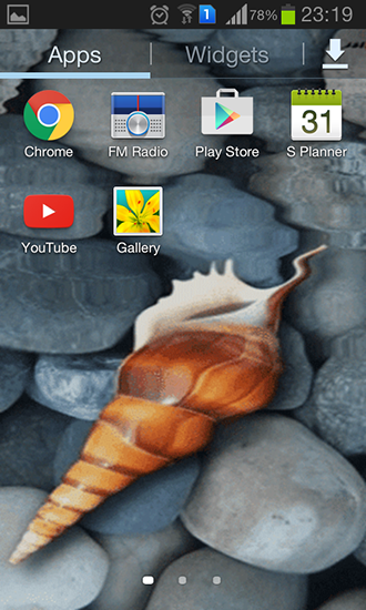 Papeis de parede animados Concha do mar para Android. Papeis de parede animados Seashell by Memory lane para download gratuito.