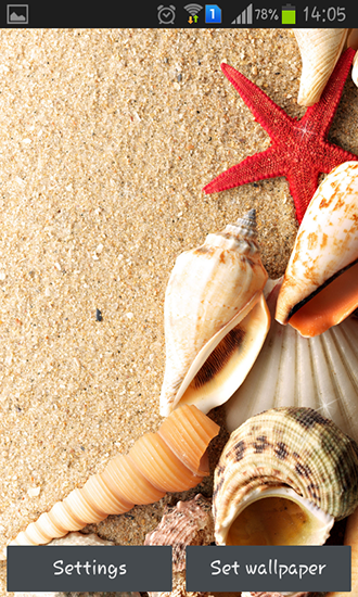 Screenshots of the Seashells for Android tablet, phone.