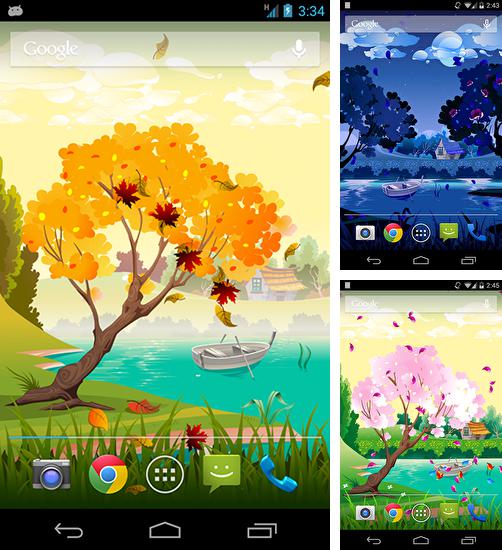 Додатково до живої шпалери Сінбава на пляжі для Android телефонів та планшетів, Ви можете також безкоштовно скачати Seasons.
