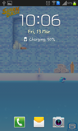 Capturas de pantalla de Shark dash para tabletas y teléfonos Android.