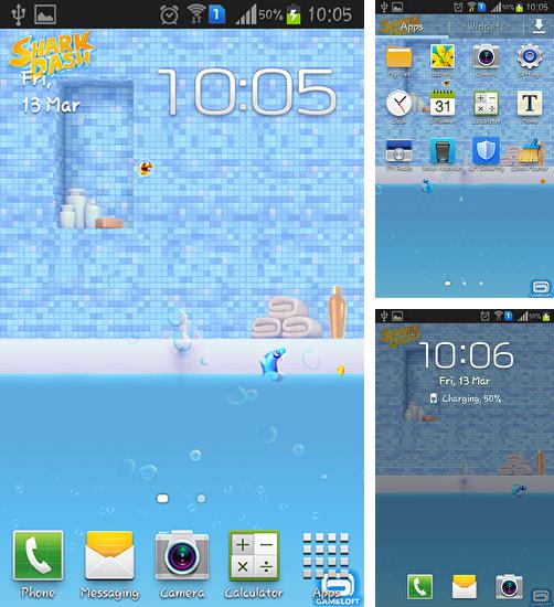 Kostenloses Android-Live Wallpaper Hai Dash. Vollversion der Android-apk-App Shark dash für Tablets und Telefone.