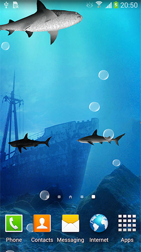Fondos de pantalla animados a Sharks 3D by BlackBird Wallpapers para Android. Descarga gratuita fondos de pantalla animados Tiburón 3D.
