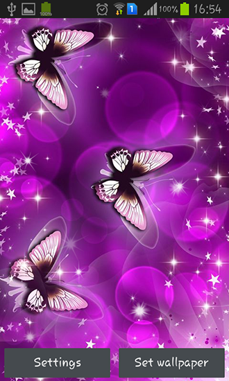 Fondos de pantalla animados a Shiny butterfly para Android. Descarga gratuita fondos de pantalla animados Mariposas brillantes.