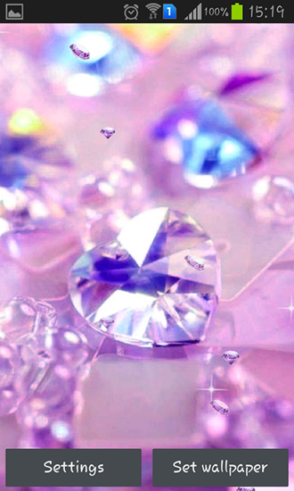 Shiny diamonds - бесплатно скачать живые обои на Андроид телефон или планшет.