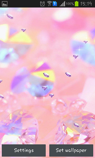 Shiny diamonds für Android spielen. Live Wallpaper Funkelnde Diamanten kostenloser Download.