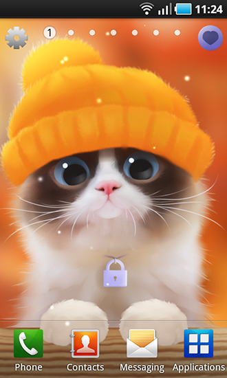 Fondos de pantalla animados a Shui kitten para Android. Descarga gratuita fondos de pantalla animados Gatito Shui.