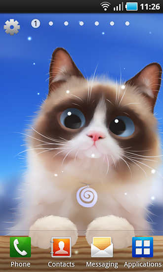 Écrans de Shui kitten pour tablette et téléphone Android.