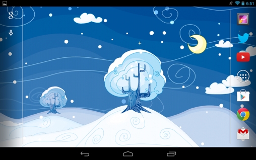 Écrans de Siberian night pour tablette et téléphone Android.