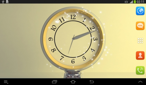 Silver clock - бесплатно скачать живые обои на Андроид телефон или планшет.