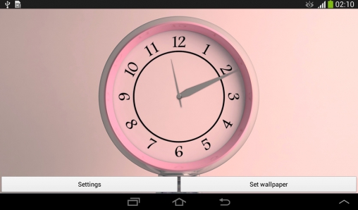 Écrans de Silver clock pour tablette et téléphone Android.