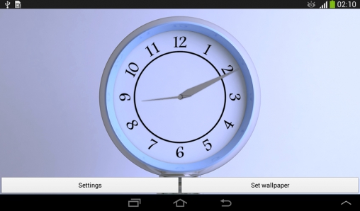 Écrans de Silver clock pour tablette et téléphone Android.