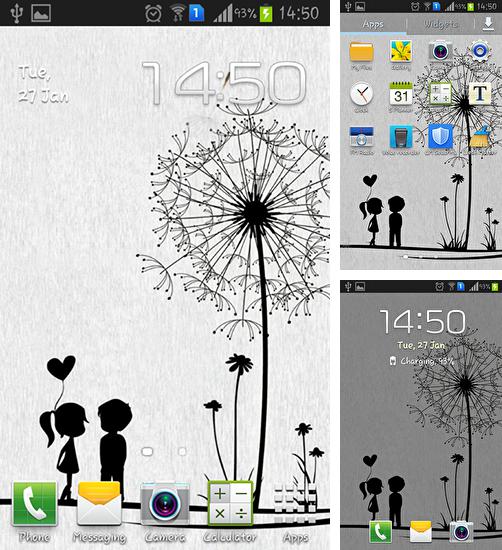 Kostenloses Android-Live Wallpaper Einfache Liebe. Vollversion der Android-apk-App Simple love für Tablets und Telefone.